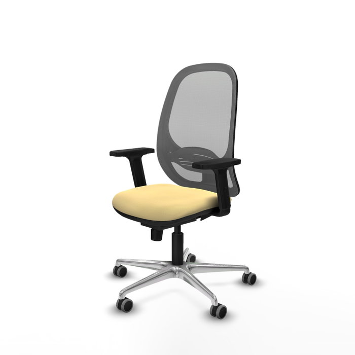 PIQUERAS Y CRESPO Silla de oficina Cilanco con mecanismo Sincro, Crema y Gris