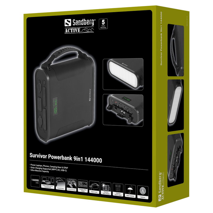 SANDBERG Survivor Powerbank 9in1 144000