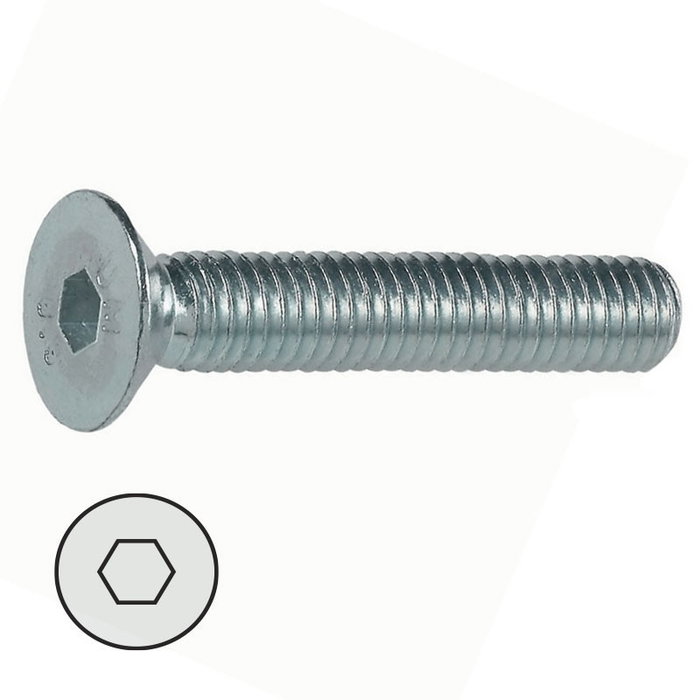 UCAFIX Tornillo Rosca Metal Allen DIN 7991 Zinc M-6 40mm UCAFIX Tornillo Rosca Metal Allen DIN 7991 Zinc M-6 40mm