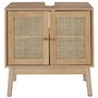 Home Deco Factory Mueble Lavabo Bali 60x30 Colección Natural Madera y Ratán Altura 70