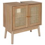 Home Deco Factory Mueble Lavabo Bali 60x30 Colección Natural Madera y Ratán Altura 70