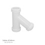 ABRISA Sifón en Y 1 1/2 pulg con salida de 40 mm para tubos lisos