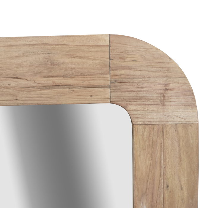 DKD Home Decor Espejo de Teca Reciclada 200x7x100 Natural