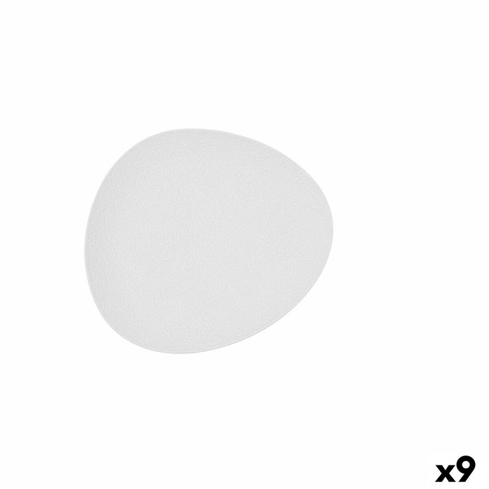 Bidasoa Plato Irregular Porcelana Fosil Blanco (9 Unidades) 22,8x20,1 cm