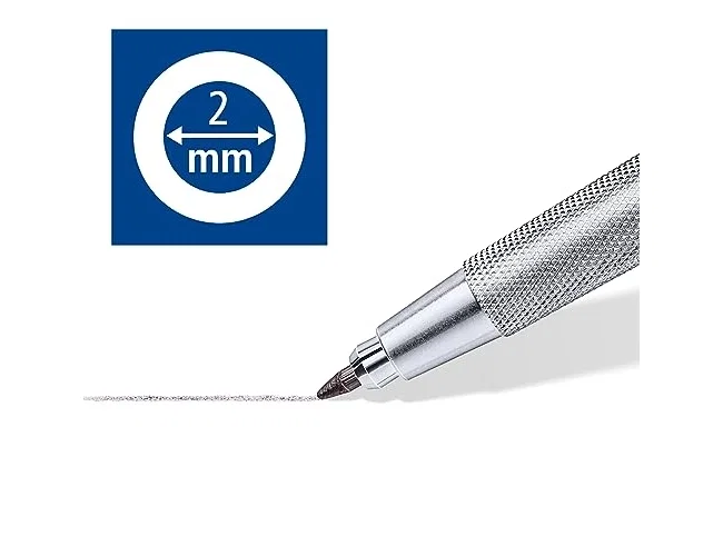 Staedtler Mars Technico Portaminas 2 mm con Clips y Afilaminas, Profesional, Incluye Mina HB