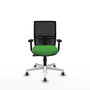 PIQUERAS Y CRESPO Silla de oficina Yunquera con mecanismo Sincro, Verde y Negro