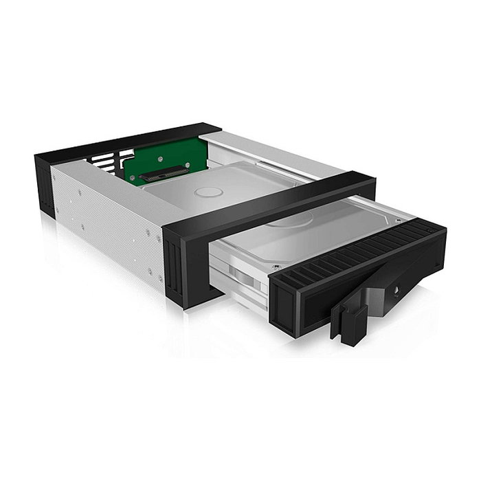 Icy Box IB-129SSK-B Adaptador de bahía de almacenamiento 5,25 pulg para SATA/SAS de 2,5/3,5 pulg