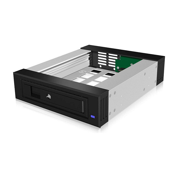 Icy Box IB-129SSK-B Adaptador de bahía de almacenamiento 5,25 pulg para SATA/SAS de 2,5/3,5 pulg