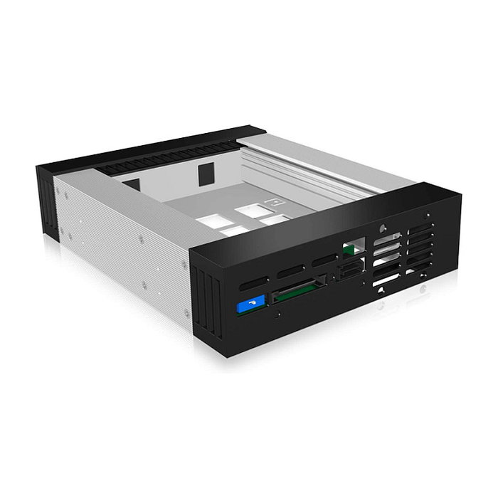 Icy Box IB-129SSK-B Adaptador de bahía de almacenamiento 5,25 pulg para SATA/SAS de 2,5/3,5 pulg