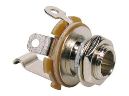 Conector Boston Jack Chasis 6.3 mm 2 Polos Cromo