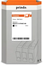 Prindo Classic Cartucho de Tinta Negro compatible con Epson T40C