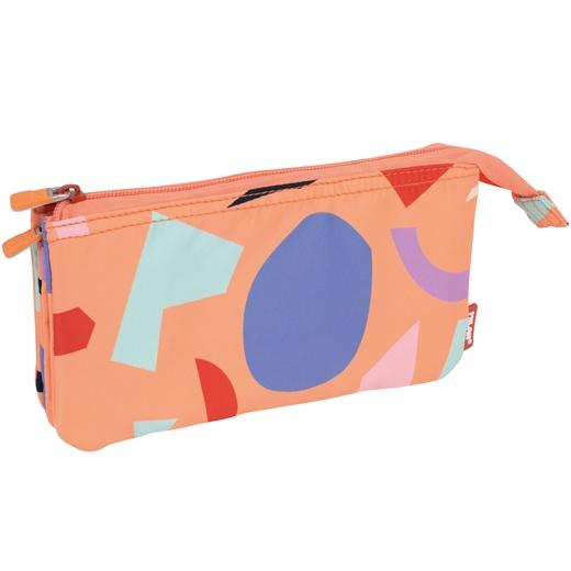 Milan Portatodo 5 Compartimentos Serie Especial Fun Animals Naranja Estuche Escolar Doble Cremallera Poliéster 22x12x4cm Milan Portatodo 5 Compartimentos Serie Especial Fun Animals Naranja Estuche Escolar Doble Cremallera Poliéster 22x12x4cm