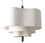 DKD Home Decor Lámpara de Techo Poliéster y Madera Crudo y Nogal 70x61x69 cm