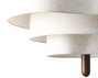 DKD Home Decor Lámpara de Techo Poliéster y Madera Crudo y Nogal 70x61x69 cm