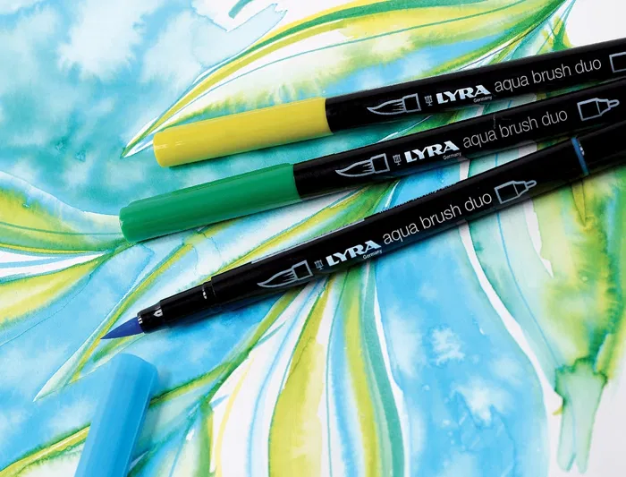 Lyra Rotulador Aqua Brush Duo Caja de 24 Colores con Punta Pincel y Punta Fina para Artistas y Diseñadores Lyra Rotulador Aqua Brush Duo Caja de 24 Colores con Punta Pincel y Punta Fina para Artistas y Diseñadores