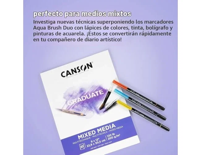 Lyra Aqua Brush Duo Caja de 24 Colores con Punta Pincel y Punta Fina