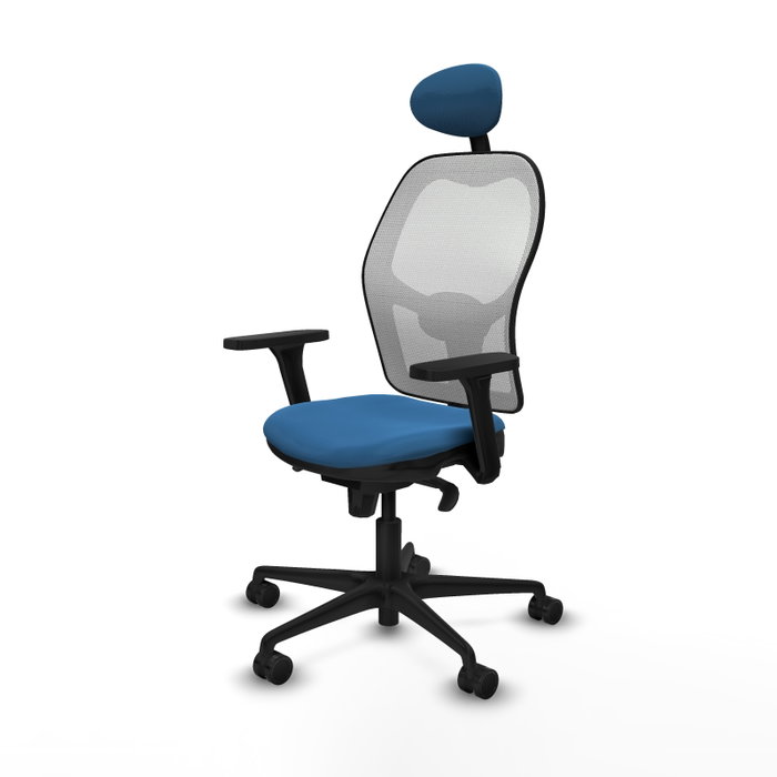 PIQUERAS Y CRESPO Silla de oficina Jorquera con mecanismo Sincro, Azul claro y Blanco PIQUERAS Y CRESPO Silla de oficina Jorquera con mecanismo Sincro, Azul claro y Blanco
