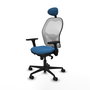 PIQUERAS Y CRESPO Silla de oficina Jorquera con mecanismo Sincro, Azul claro y Blanco