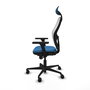 PIQUERAS Y CRESPO Silla de oficina Jorquera con mecanismo Sincro, Azul claro y Blanco