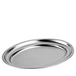 Hostelnovo Fuente Oval de Acero Inoxidable, Plato o Bandeja para Servir, 60x38 cm