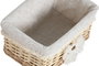 DKD Home Decor Set de 5 Cestas de Mimbre y Poliéster Natural 48x38x22 cm