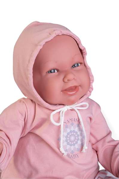 Muñeca mi primer reborn martina yogui con esterilla de yoga y libro de familia 52 cm cuerpo blando