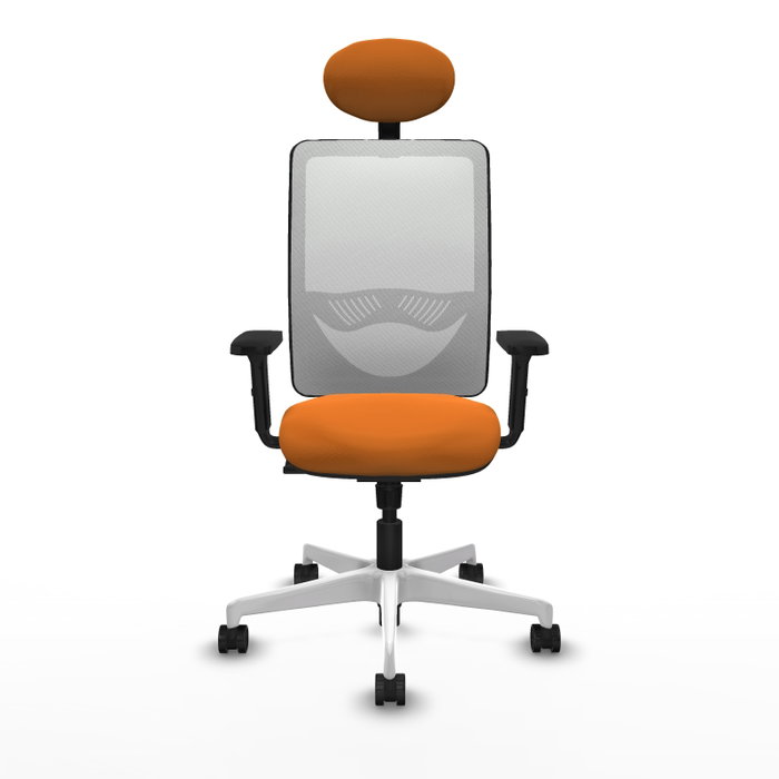 PIQUERAS Y CRESPO Silla de oficina Zulema Naranja y Blanco