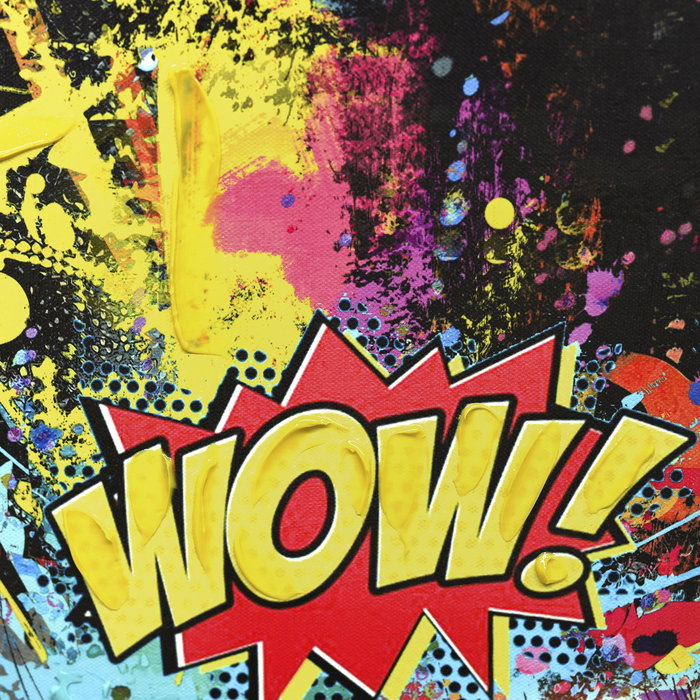 DKD Home Decor Cuadro Loft DKD Home Decor con Luz LED - Tema Gato Multicolor Negro - 63x93 cm