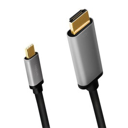 LogiLink Cable USB-C 3.2 Gen1 a HDMI, 4K, Aluminio, 1,8 m