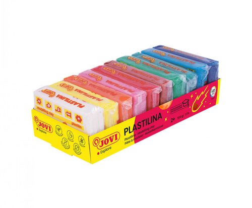 Jovi Plastilina 70 Bandeja de 10 Unidades de 50g Colores Surtidos