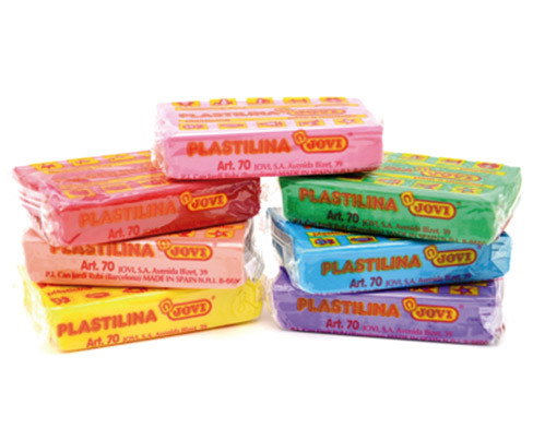 Jovi Plastilina 70 Bandeja de 10 Unidades de 50g Colores Surtidos