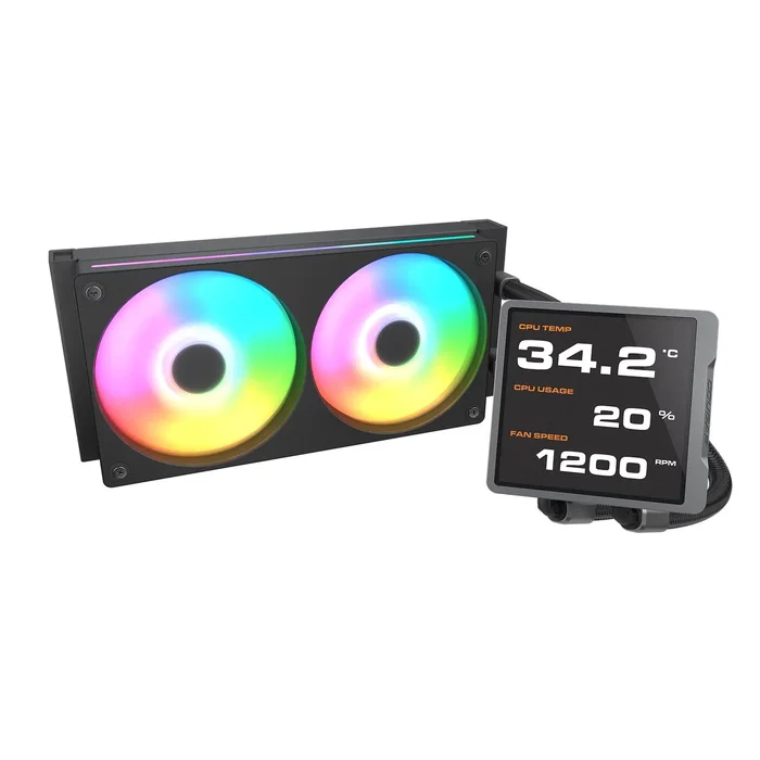 Cougar Poseidon Vimek Pro CGR-PSDVPRGB-B-240 Refrigeración Líquida AIO CPU 240mm ARGB Negro 12cm Ventiladores 2500 RPM Compatible Intel AMD