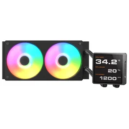 Cougar Poseidon Vimek Pro CGR-PSDVPRGB-B-240 Refrigeración Líquida AIO CPU 240mm ARGB Negro 12cm Ventiladores 2500 RPM Compatible Intel AMD