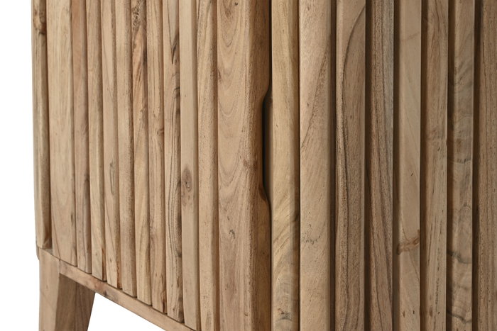 DKD Home Decor Mesita de Noche Neelk liston Moderno Acacia 50 x 40 x 55 cm