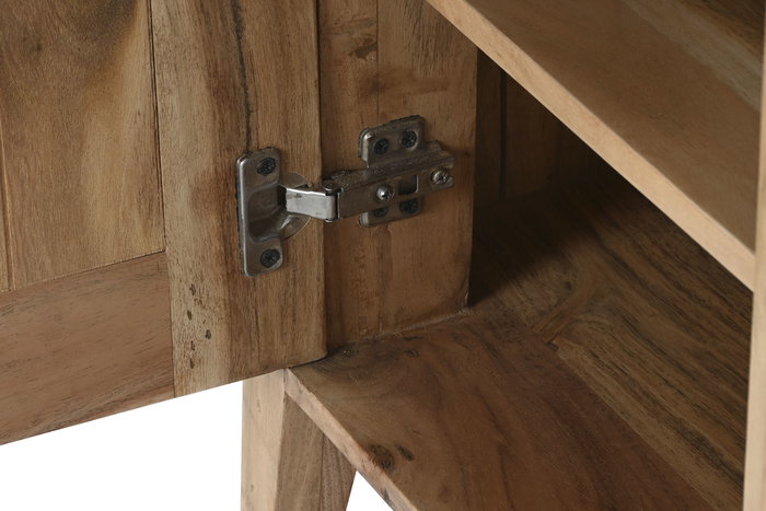 DKD Home Decor Mesita de Noche Neelk liston Moderno Acacia 50 x 40 x 55 cm