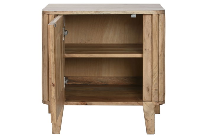 DKD Home Decor Mesita de Noche Neelk liston Moderno Acacia 50 x 40 x 55 cm