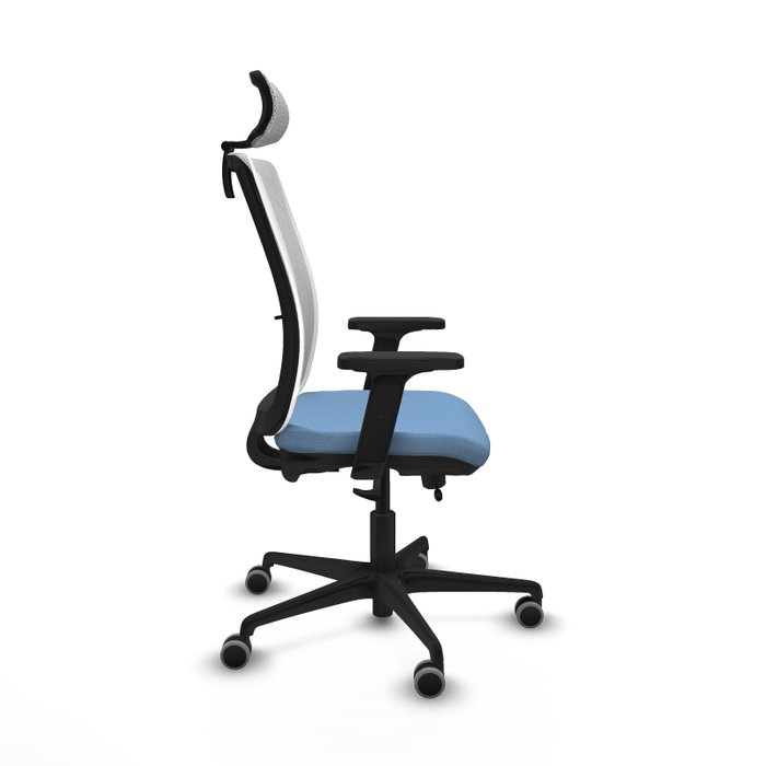 PIQUERAS Y CRESPO Silla de oficina Haches con mecanismo Sincro/Traslack, Azul cielo y Blanco PIQUERAS Y CRESPO Silla de oficina Haches con mecanismo Sincro/Traslack, Azul cielo y Blanco