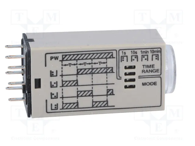 OMRON H3YN Relé de tiempo DPDT 250VAC/5A 200-230VAC