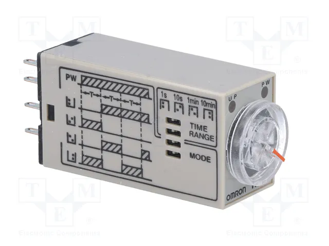 OMRON H3YN Relé de tiempo DPDT 250VAC/5A 200-230VAC