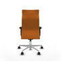 PIQUERAS Y CRESPO Sillón Albacete Naranja con Mecanismo Sincro y Base de Aluminio