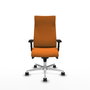 PIQUERAS Y CRESPO Sillón Albacete Naranja con Mecanismo Sincro y Base de Aluminio