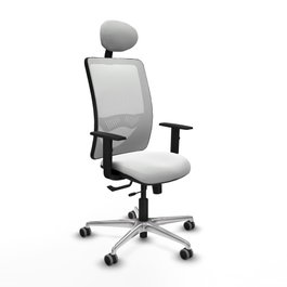PIQUERAS Y CRESPO Silla de oficina Zulema con mecanismo Sincro/Traslack Blanca