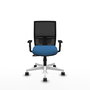 PIQUERAS Y CRESPO Silla de oficina Yunquera con mecanismo Sincro, Azul claro y Negro