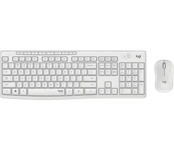 Logitech MK295 Silent Juego de Teclado y Ratón Inalámbrico 2.4 GHz QWERTY Italiano - Blanco - Kit Oficina Silencioso 100% Completo con Receptor USB y Baterías Incluidas