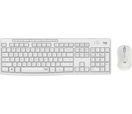 Logitech MK295 Silent Juego de Teclado y Ratón Inalámbrico 2.4 GHz QWERTY Italiano - Blanco - Kit Oficina Silencioso 100% Completo con Receptor USB y Baterías Incluidas