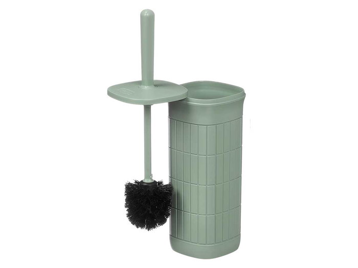 Stefanplast Escobillero Domus Verde Menta 11.5 x 40 x 11.5 cm en Plástico PP para Baño o Cocina (Set de 6)