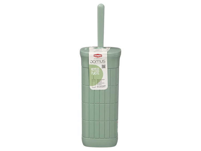 Stefanplast Escobillero Domus Verde Menta 11.5 x 40 x 11.5 cm en Plástico PP para Baño o Cocina (Set de 6)