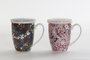 DKD Home Decor Set de 3 Tazas de Porcelana Liberty Multicolor 380ml