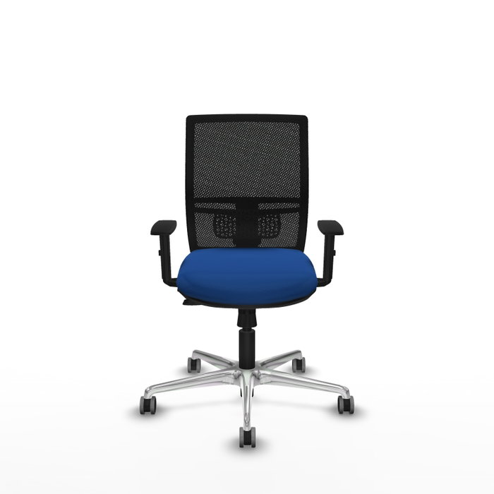 PIQUERAS Y CRESPO Silla de oficina Yunquera con mecanismo Sincro/Traslack, Azul y Negro