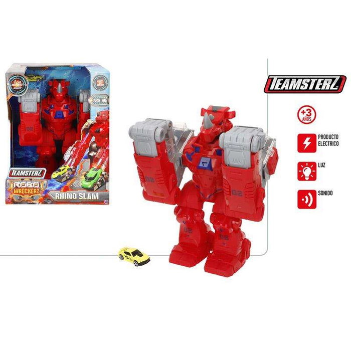 Color Baby Robot Rino Lanzacoches con Luz y Sonido